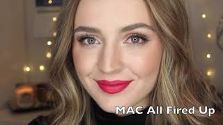 SWATCH Son MAC All Fired Up – Màu Đỏ Hồng [upl. by Ettenel]