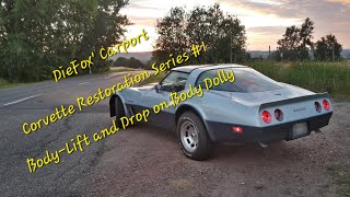 Corvette Restoration Series 1 BodyLift and Drop on Body Dolly [upl. by Sowell94]