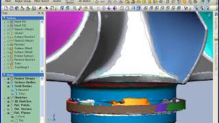 Reverse Engineering 14 Impeller Rapid Form XOR Geomagic Design X [upl. by Bronwen]