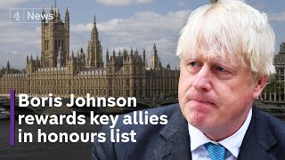 Boris Johnson rewards key allies in resignation honours list [upl. by Alamak]