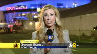 serene branson reporting live HD QUALITY after the grammys 2011 CBS2 LA [upl. by Oiuqise]