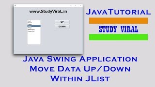 Java Swing Application  Move Data UpDown in JList  Study Viral [upl. by Petite]