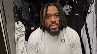 Las Vegas Raiders RG Dylan Parham from the Locker Room Baltimore Ravens Week lasvegasraiders [upl. by Kraska]