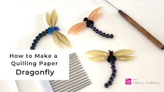 How to Make a Quilling Paper Dragonfly  Quilling Comb  DIY Paper Crafts [upl. by Lynnea]