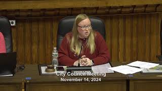 Peabody City Council Regular Meeting  November 14 2024 [upl. by Nylsor]