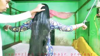 Bengali rapunzleslong hair play by menlong hair roal play bengali housewife [upl. by Riggins457]