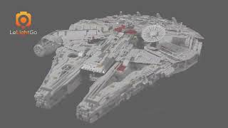 Standard Remote Light Kit For Star Wars UCS Millennium Falcon 75192 [upl. by Kobe]