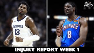 NBA Fantasy Injury Report For Week 1  The Intern [upl. by Mylan739]