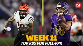 Fantasy Football Rankings Week 11 Top RBs for FullPPR Chase Browns Big Week [upl. by Robillard]