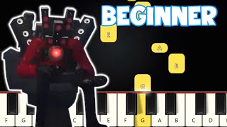 Speakerman  Theme Song  Beginner Piano Tutorial  Easy Piano [upl. by Ardnalac]