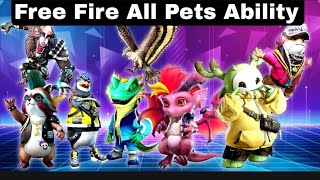 ALL PETS ABILITY FREE FIRE  A TO Z PET ABILITY FREE FIRE  Free Fire All Pets Ability 2024 [upl. by Hanad]