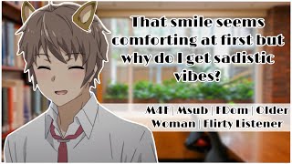 Adopting a submissive cat boy ASMR Roleplay M4F Purring Msub FDom Older woman listener [upl. by Yrohcaz347]