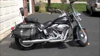 HD Softail Exhaust Comparison  stock vs Vance amp Hines [upl. by Tengler34]