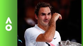 Roger Federers emotional winning speech  Australian Open 2018 Final [upl. by Joby]