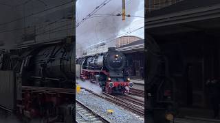 Dubbel Stoomtrein van de SSN vertrekt uit Amersfoort naar Apeldoorn met de SSN Reünie Express [upl. by Vaish]