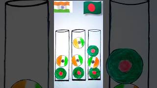 India flag 🇮🇳 Bangladesh flag 🇧🇩 independence dayartdrawing beautiful short [upl. by Nilad]