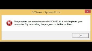 حل مشكل fix msvcp120 DLL [upl. by Marlette]