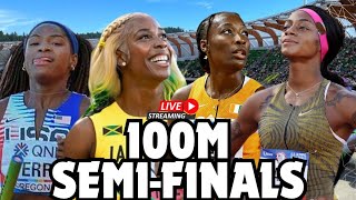 INCREDIBLE 100m Women’s SEMIFINALS LIVE Paris Olympics 2024 Watch Party [upl. by Ynamrej90]