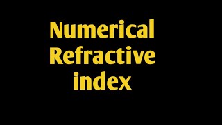 Lesson 9 Refractive index class 10th Numerical of refractive index [upl. by Anyrak489]