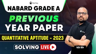 NABARD Grade A Previous Year Paper  NABARD PYQ 2023 Quant Analysis NABARD 2024 Preparation EduTap [upl. by Schweitzer]