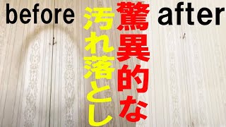 壁紙のひどいシミ汚れがみるみる取れる驚きの洗剤ダイソー商品 [upl. by Kendell]