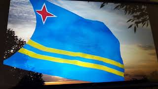 Flag and anthem of Aruba CC [upl. by Nodaj]