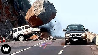 Tragic Shocking Catastrophic Rockfalls Failures Caught On Camera You Wouldnt Believe if Not Filmed [upl. by Roselyn]