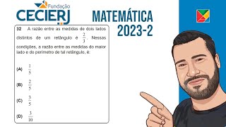 Questão 32 MATEMÁTICA Vestibular Cederj 2023 2 [upl. by Crelin]