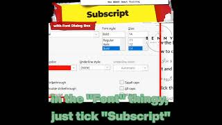 How to Subscript with Font Dialog Box in MS Word [upl. by Rhody417]