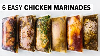 6 EASY CHICKEN MARINADES  amazing chicken breast recipe  freezer friendly meal prep [upl. by Merril]