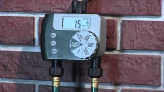 How To Program an Orbit 2 Outlet Hose Faucet Timer [upl. by Ordisy]