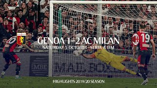 Highlights  Genoa 12 AC Milan  Matchday 7 Serie A TIM 201920 [upl. by Akcinahs367]