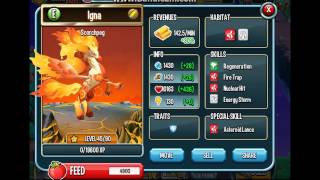 Monster Legends Scorchpeg lvl up from 1 to 90 [upl. by Hillhouse]