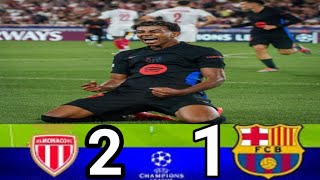 Monaco Vs Barcelona 21  Champions League 2024  Match Highlights [upl. by Foote]