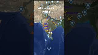 Akasa air vs indigo flightradar24 [upl. by Nirrat105]