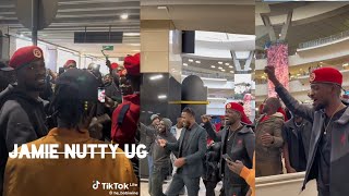 Bobi Wine arriving at OR Tambo International Airport in Johannesburg South Africa [upl. by Nnod]