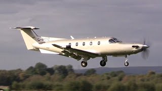 Barton Aerodrome movements including PC12 Takeoff [upl. by Silvana]