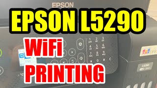 HOW TO CONNECT WiFi wireless PRINTING EPSON L5290  GJR Printer Repair [upl. by Premer]