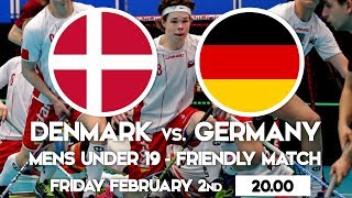 Floorball  Denmark vs Germany  Mens under 19  Friendly match [upl. by Synn306]