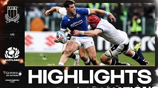 HIGHLIGHTS  🇮🇹 ITALY V SCOTLAND 🏴󠁧󠁢󠁳󠁣󠁴󠁿  2024 GUINNESS MENS SIX NATIONS RUGBY [upl. by Kcarb]