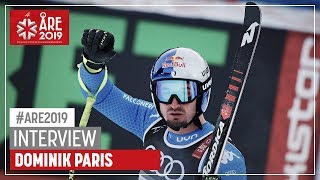 Dominik Paris  quotAt the end Im so happyquot  Mens SG  Are  FIS World Alpine Ski Championships [upl. by Ttennej550]