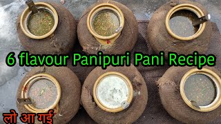 6 Flavour panipuri Pani recipe Panipuri ka pani kaise banaye panipuripanirecipe [upl. by Hnil]