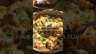 Cheese loaded chicken amp potatoes shortsyoutube shortvideo youtubeshorts shorts [upl. by Appilihp]