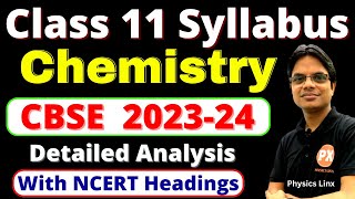 CBSE Syllabus 202324 Class 11 Class 11 Chemistry Syllabus 202324 NCERT deleted Syllabus Class 11 [upl. by Laurance]