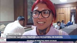 Ofrecen vacantes temporales en naviera de Europa [upl. by Rotberg]