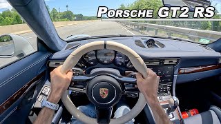 Porsche GT2 RS  Driving The 700hp RWD German Super Car POV Binaural Audio [upl. by Coit587]