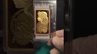 goldbar goldbullion silverbar 👉 5 oz gold bar fine gold lady fortuna Suisse pamp [upl. by Winfred]