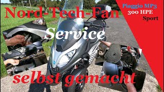 Service selbst gemacht Ölwechsel Zündkerzen und mehr an der Piaggio MP3 300 HPE Sport Inspektion [upl. by Casavant909]