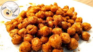 Snack salados de garbanzos  Freidora de aire  freidora sin aceite air fryer  Receta [upl. by Sibyls769]