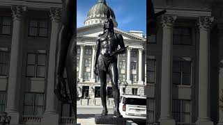 Statue of Massasoit  first Thanksgiving history [upl. by Irab]